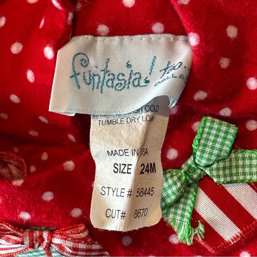 Funtasia Too Dallas Red Polka Dot Dress 24M - Picture 9 of 10